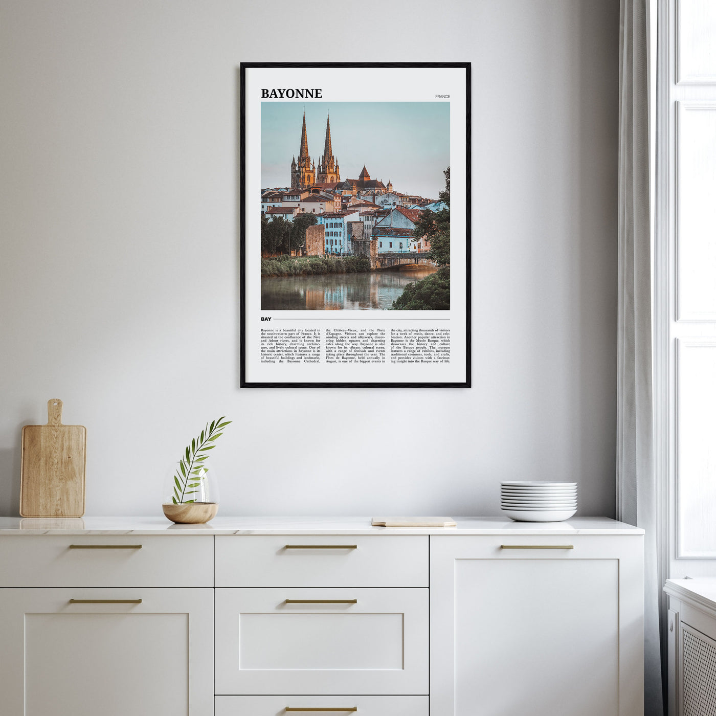Bayonne, France Travel Color Poster