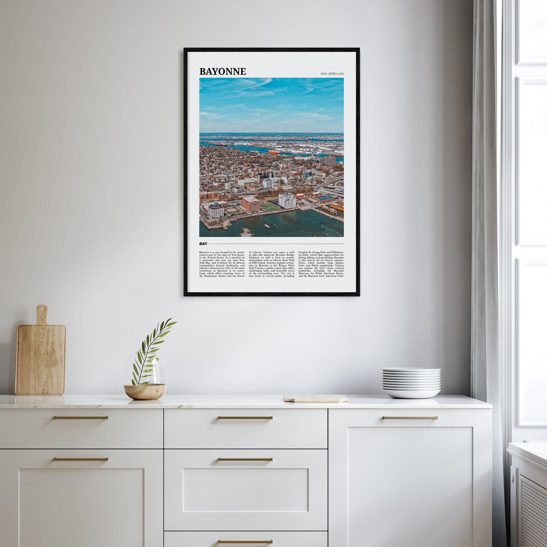Bayonne, New Jersey Travel Color Poster