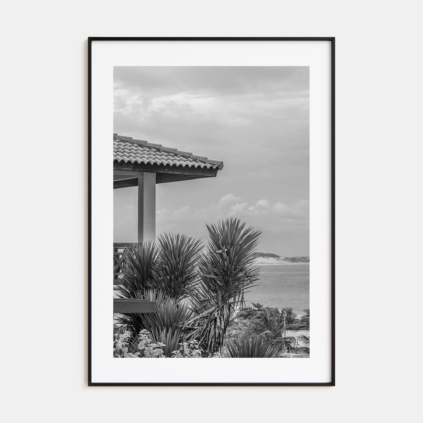 Beach House Photo B&W No 2 Poster