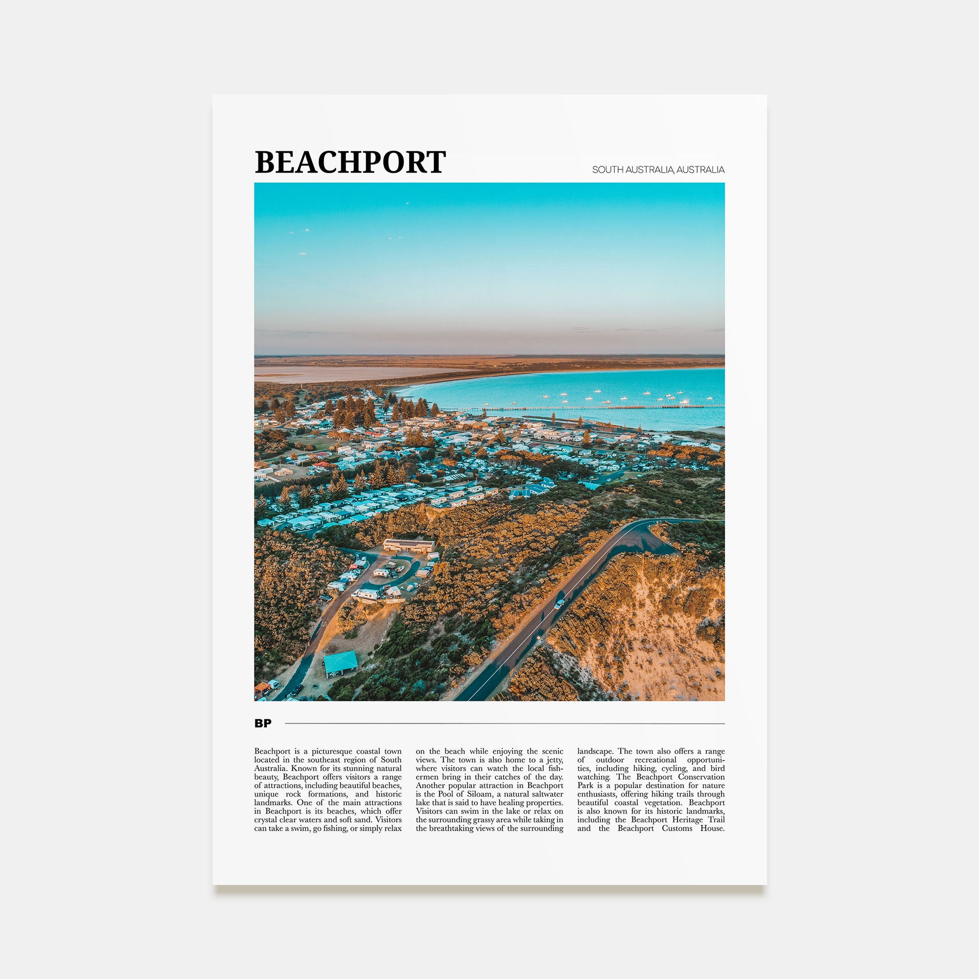 Beachport Travel Color Poster