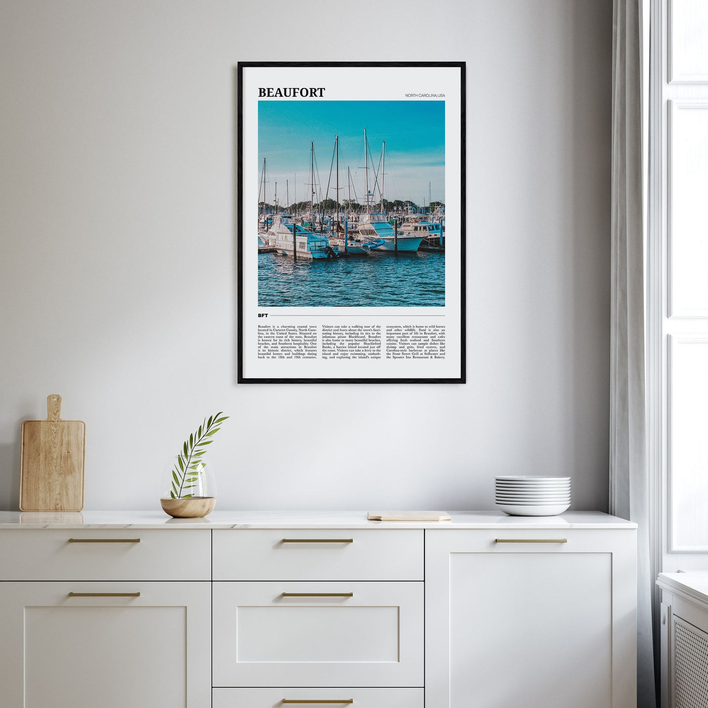 Beaufort, North Carolina Travel Color Poster