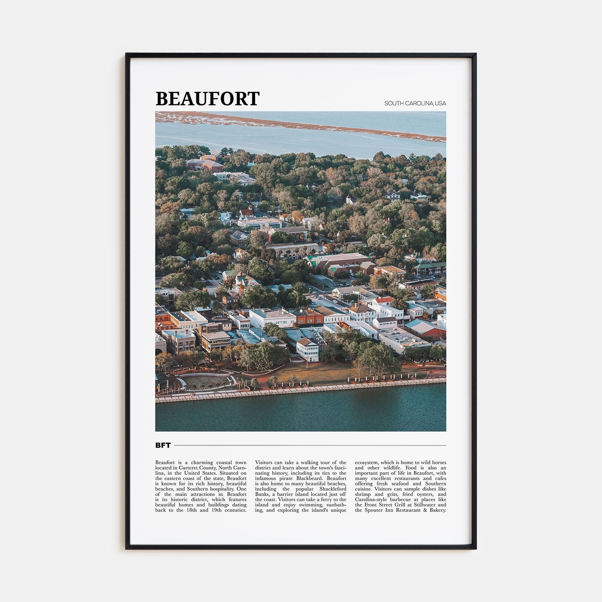 Beaufort, South Carolina Travel Color Poster