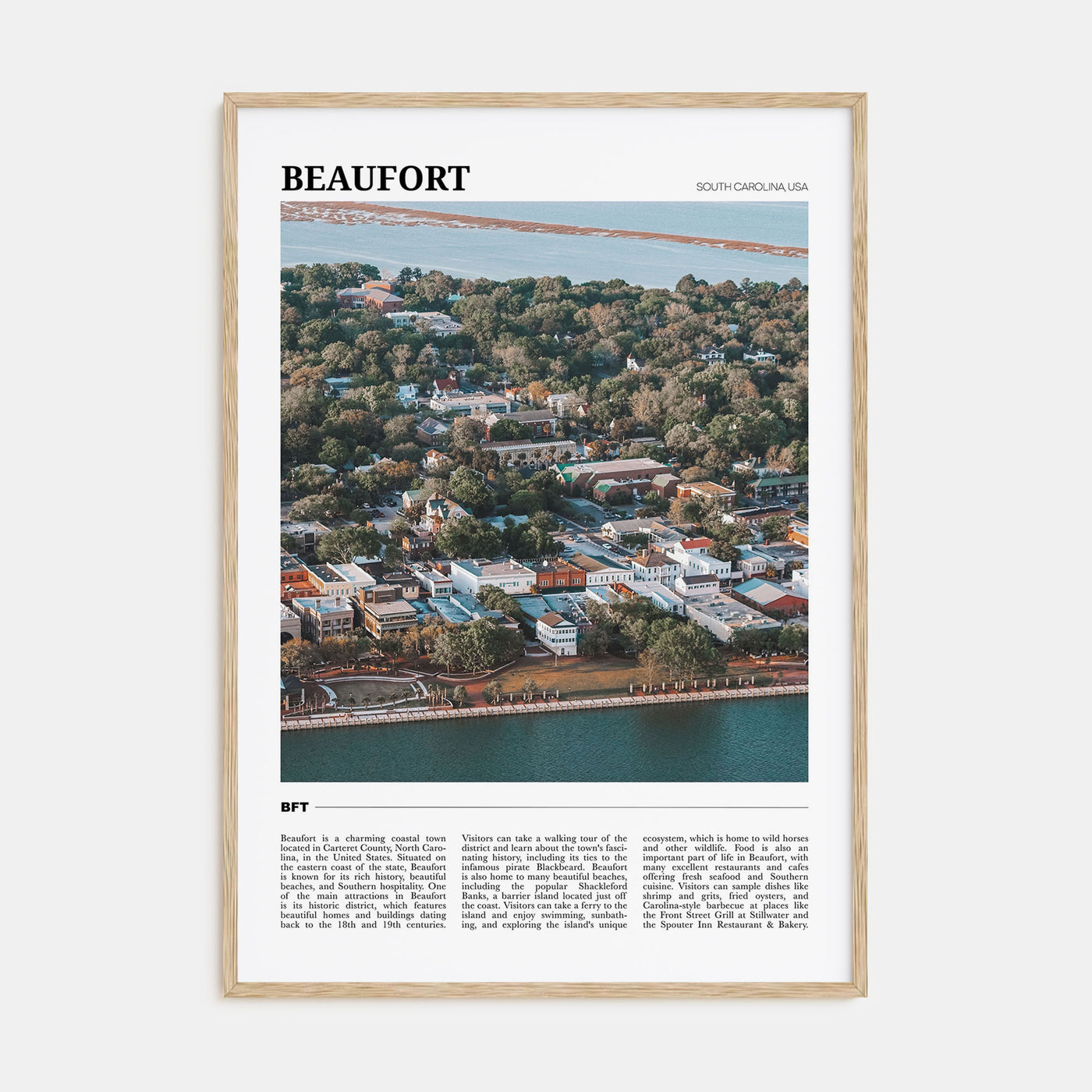 Beaufort, South Carolina Travel Color Poster