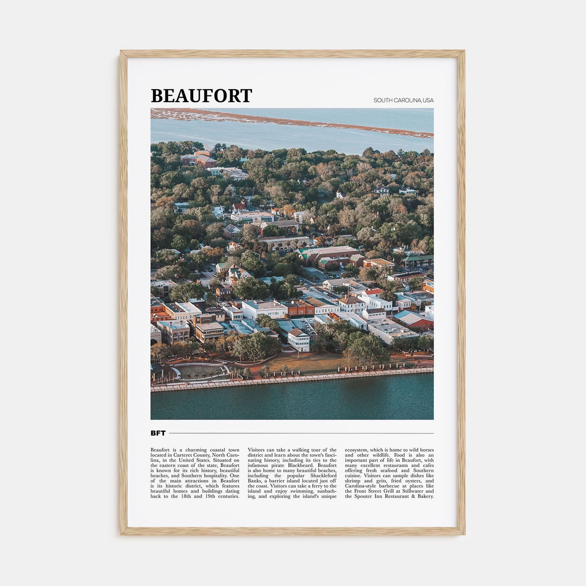 Beaufort, South Carolina Travel Color Poster