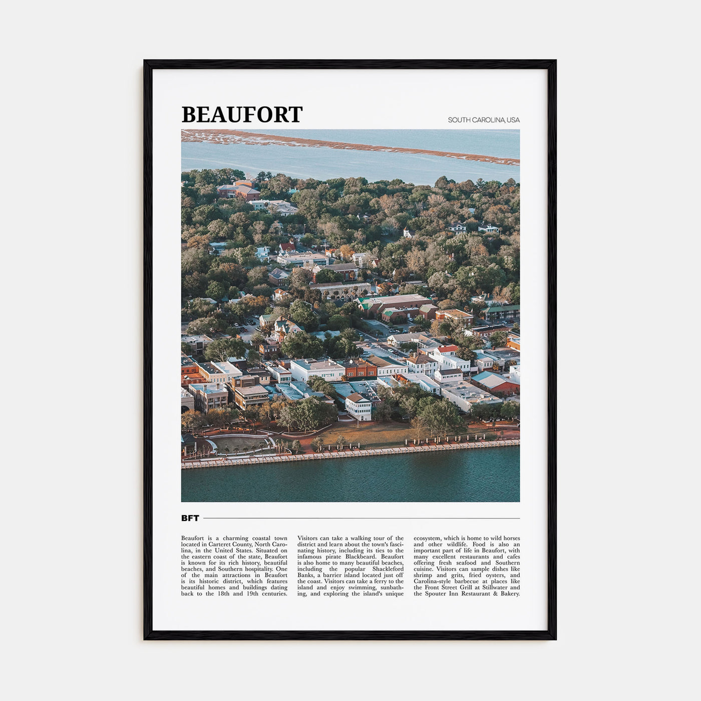 Beaufort, South Carolina Travel Color Poster