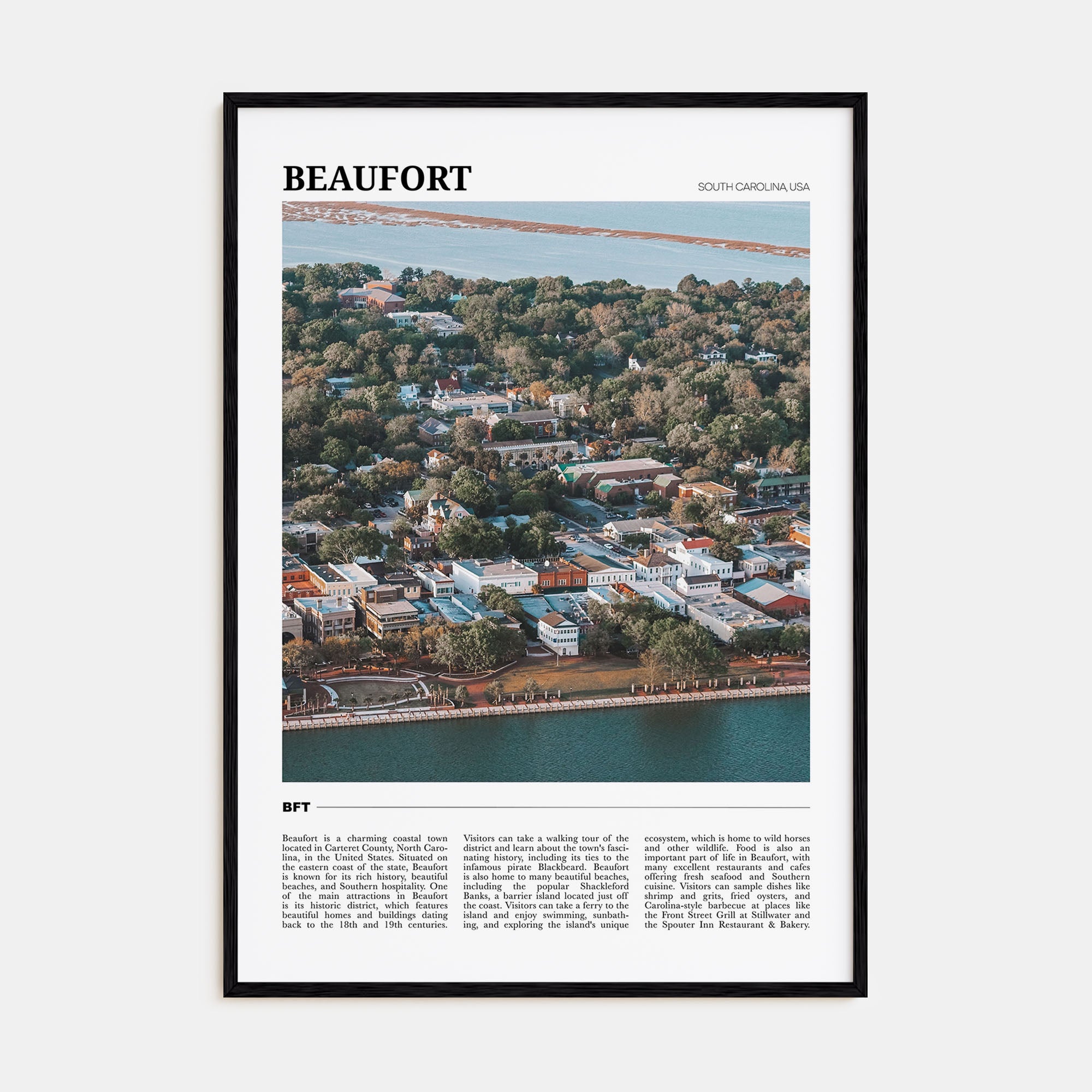 Beaufort, South Carolina Travel Color Poster