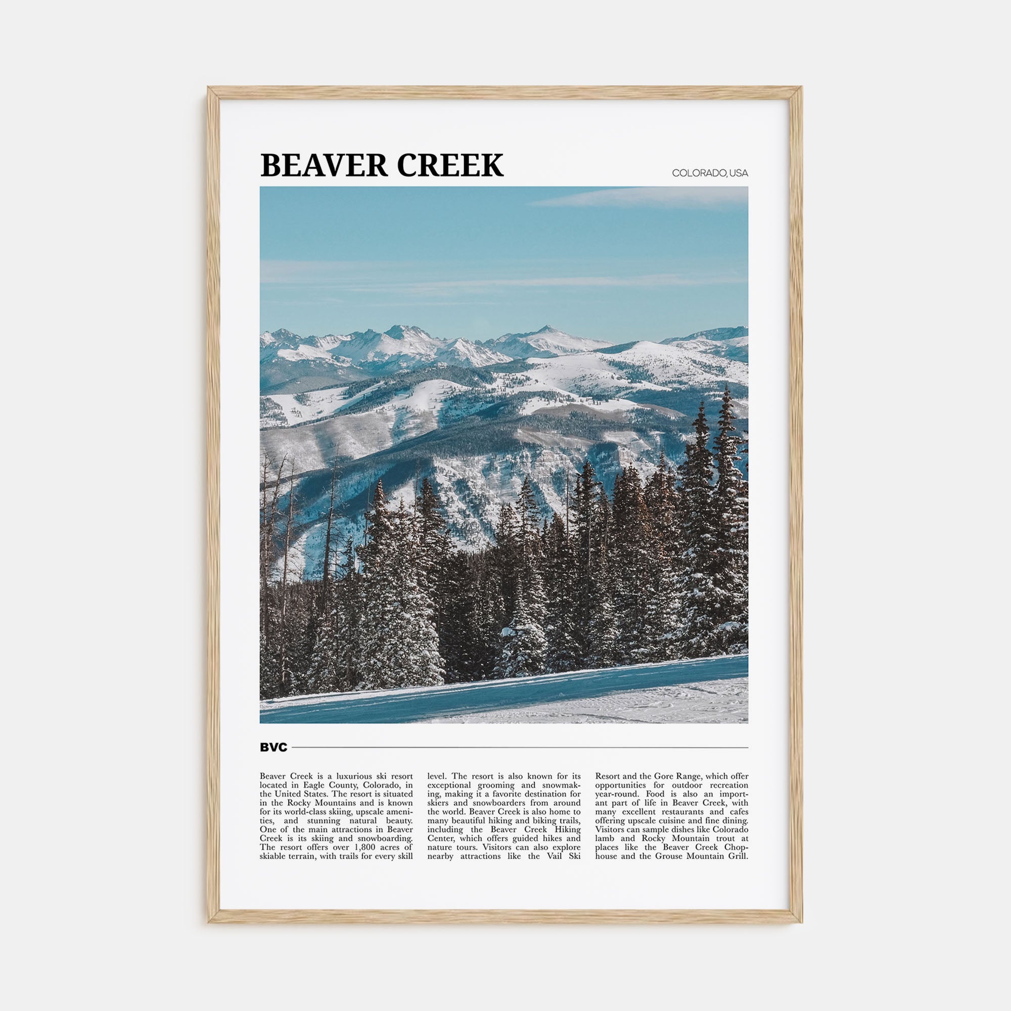Beaver Creek Travel Color Poster