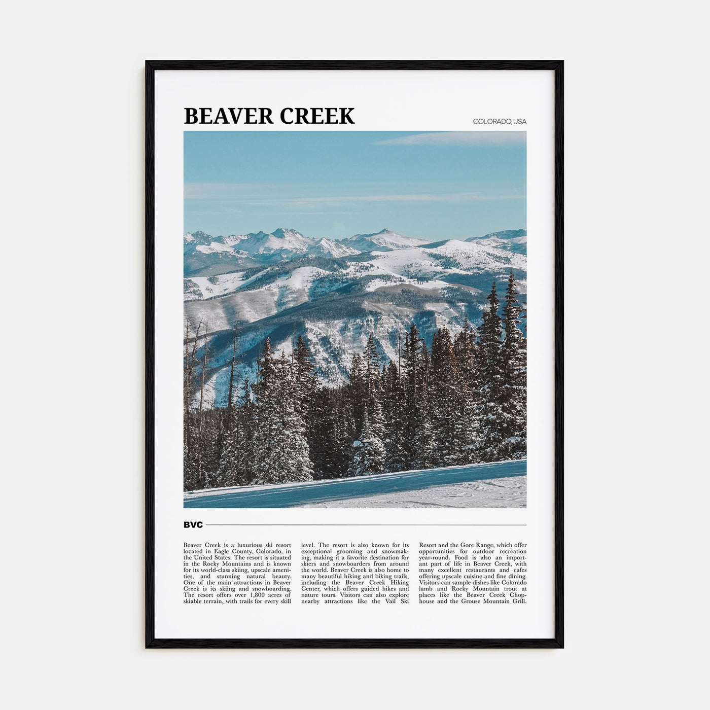 Beaver Creek Travel Color Poster