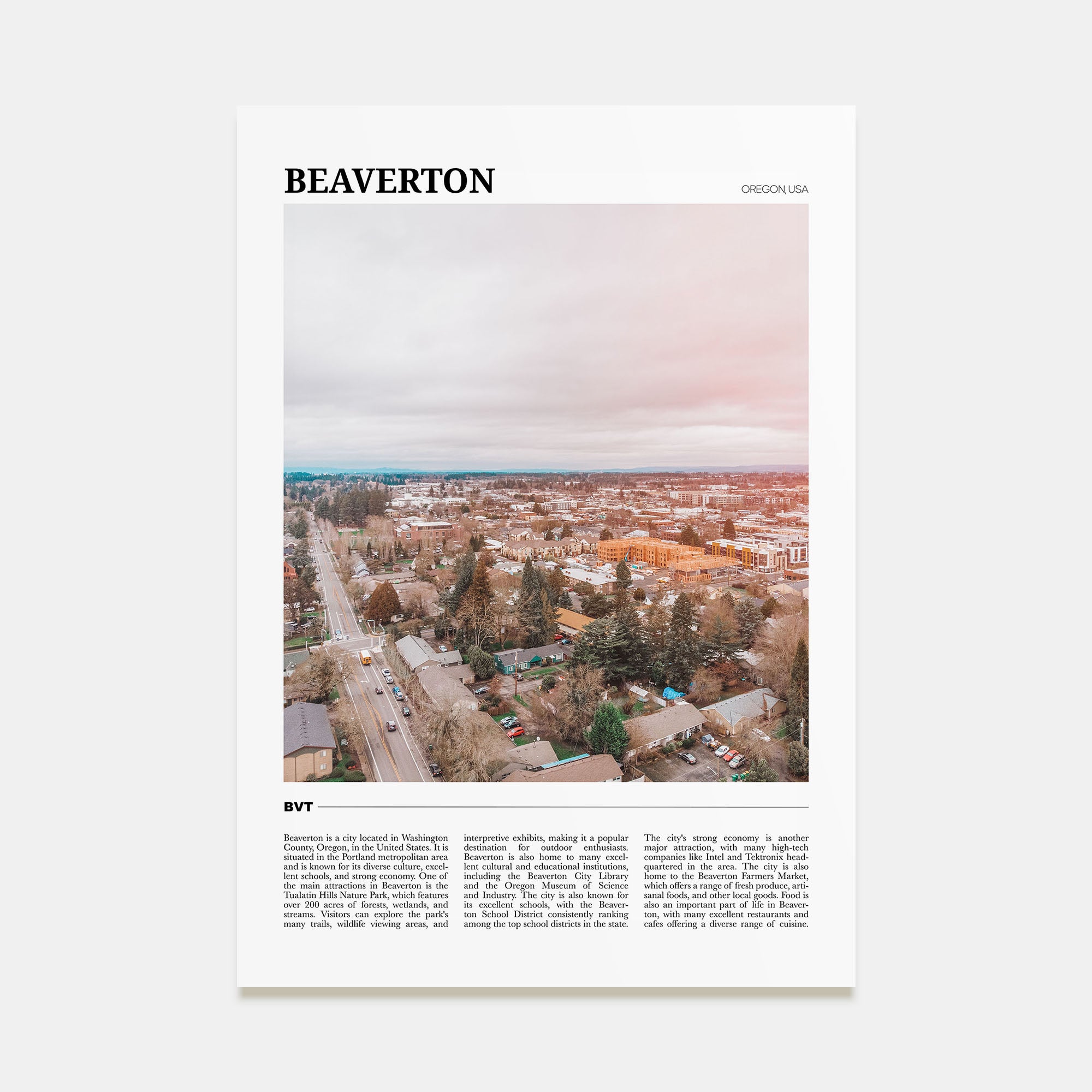 Beaverton Travel Color Poster