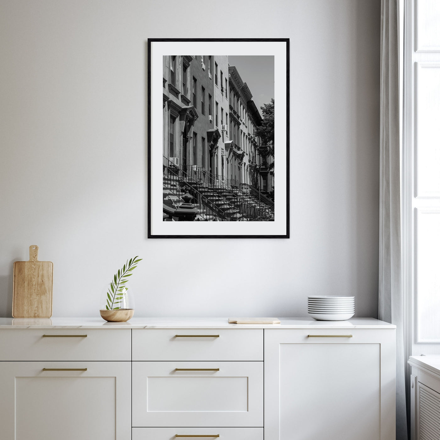 Bedford-Stuyvesant Photo B&W Poster