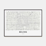 Beijing Map Landscape Poster