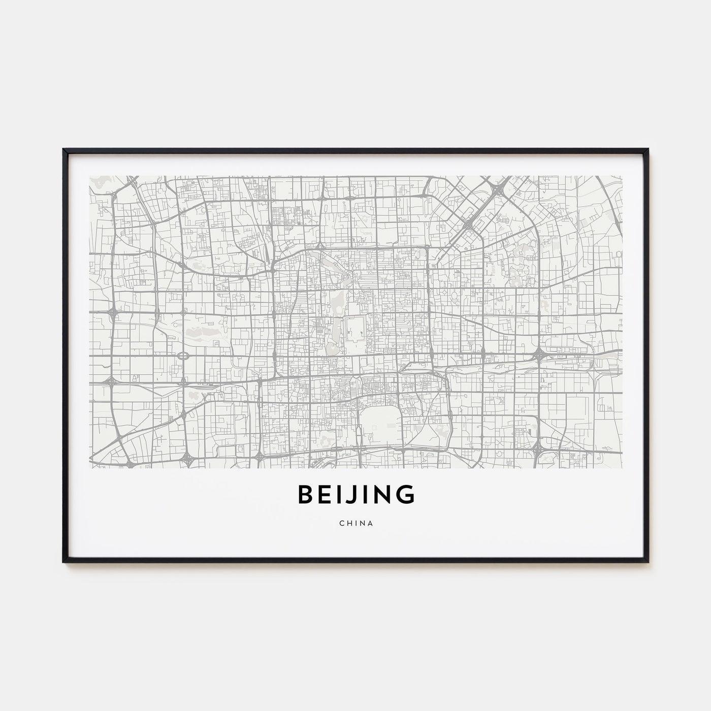 Beijing Map Landscape Poster