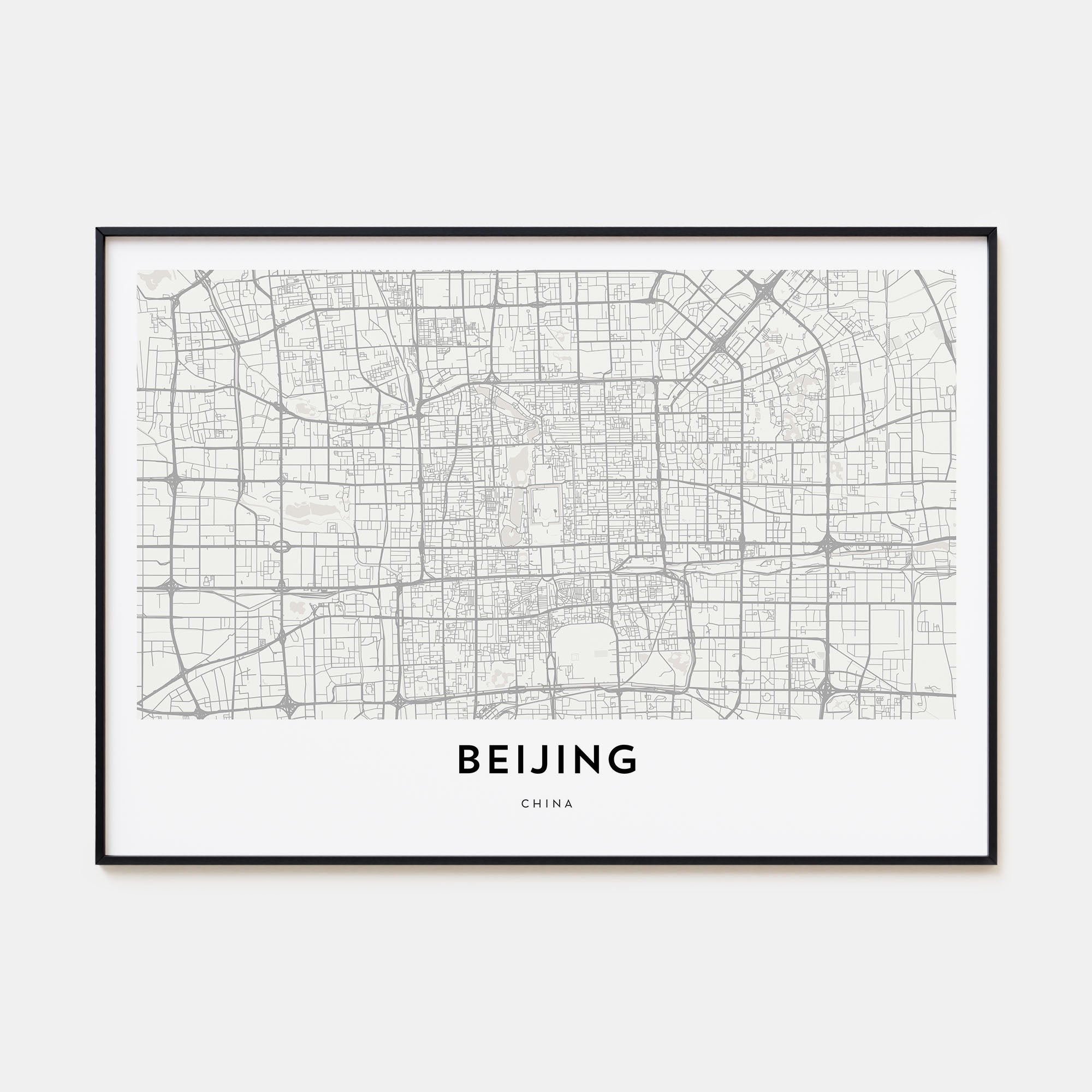 Beijing Map Landscape Poster