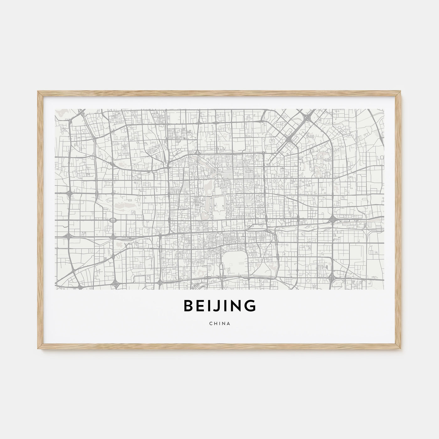 Beijing Map Landscape Poster
