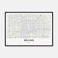 Beijing Map Landscape Poster