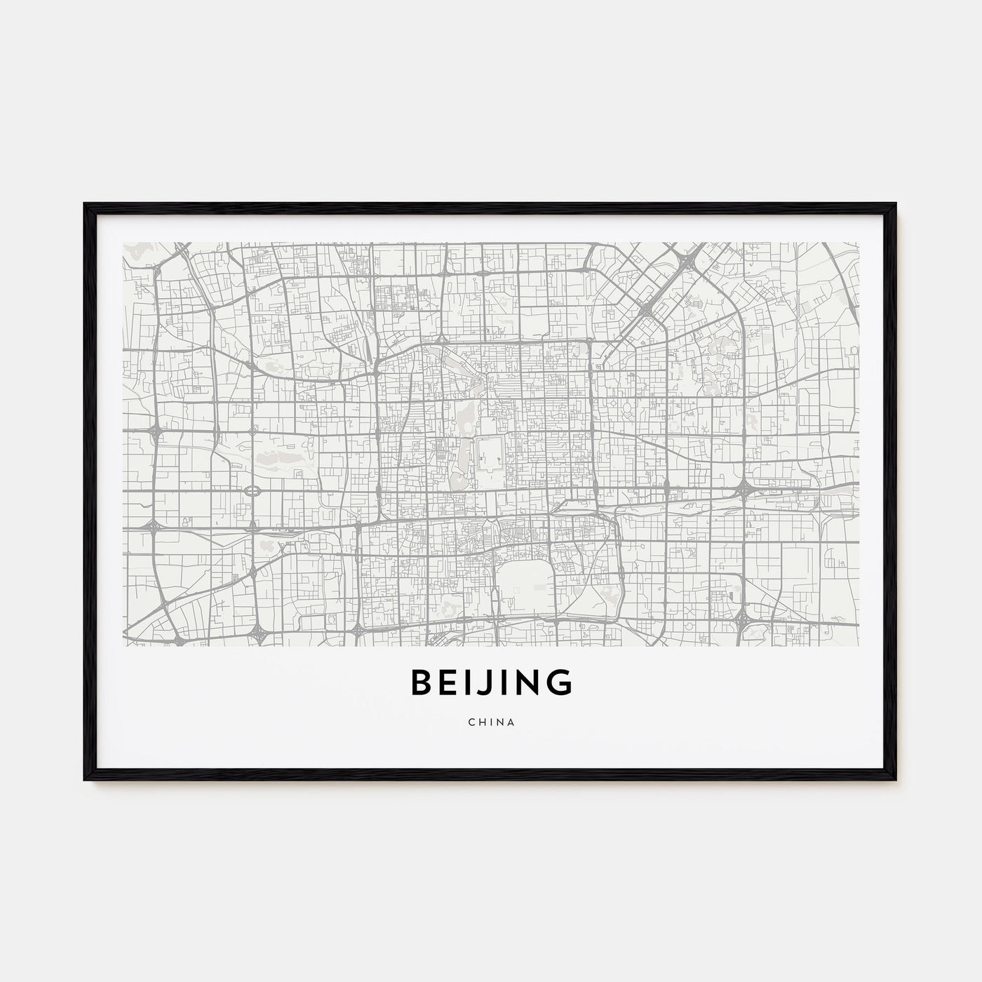 Beijing Map Landscape Poster