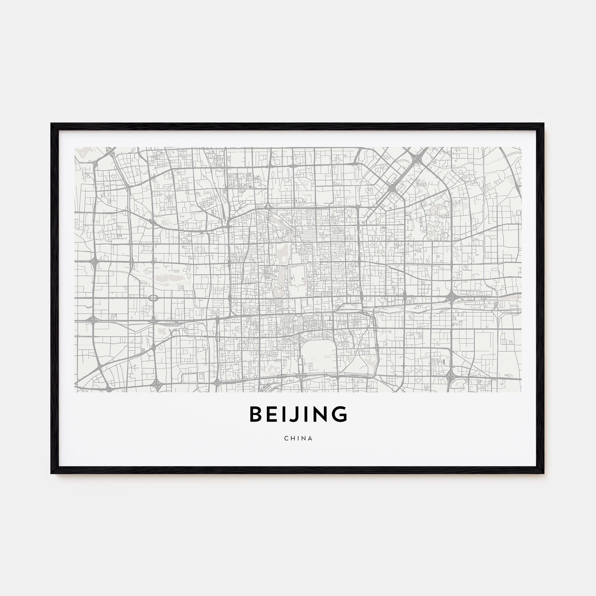 Beijing Map Landscape Poster