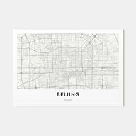 Beijing Map Landscape Poster