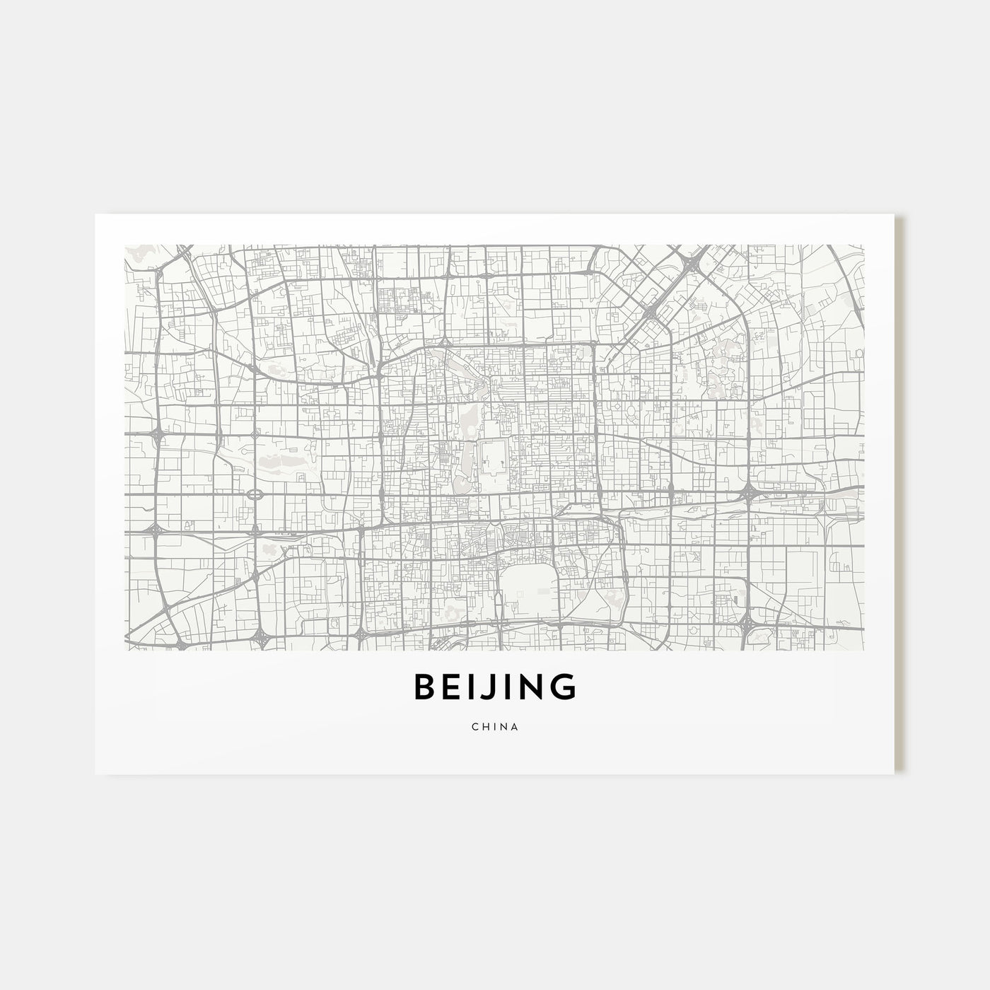 Beijing Map Landscape Poster