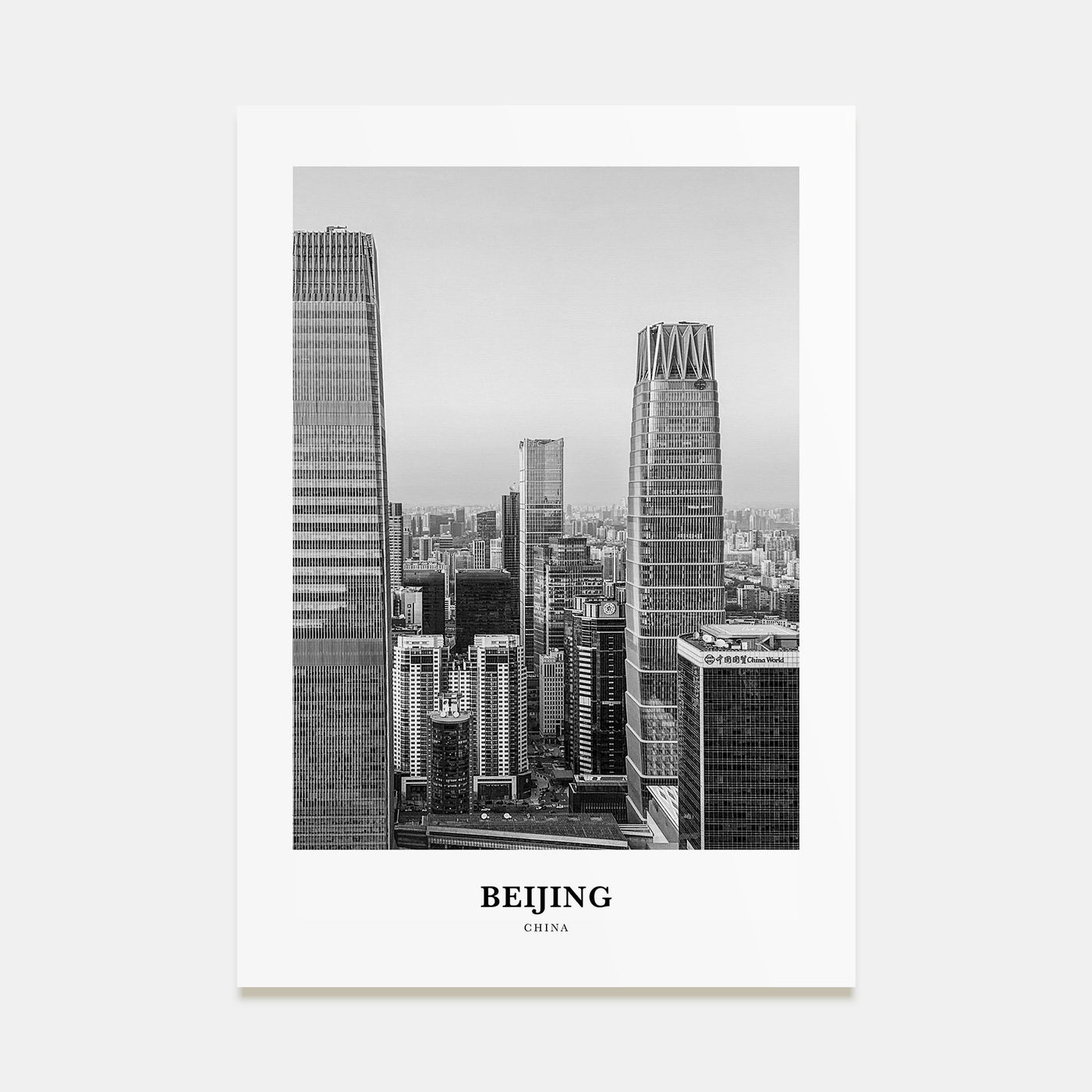 Beijing Portrait B&W No 1 Poster