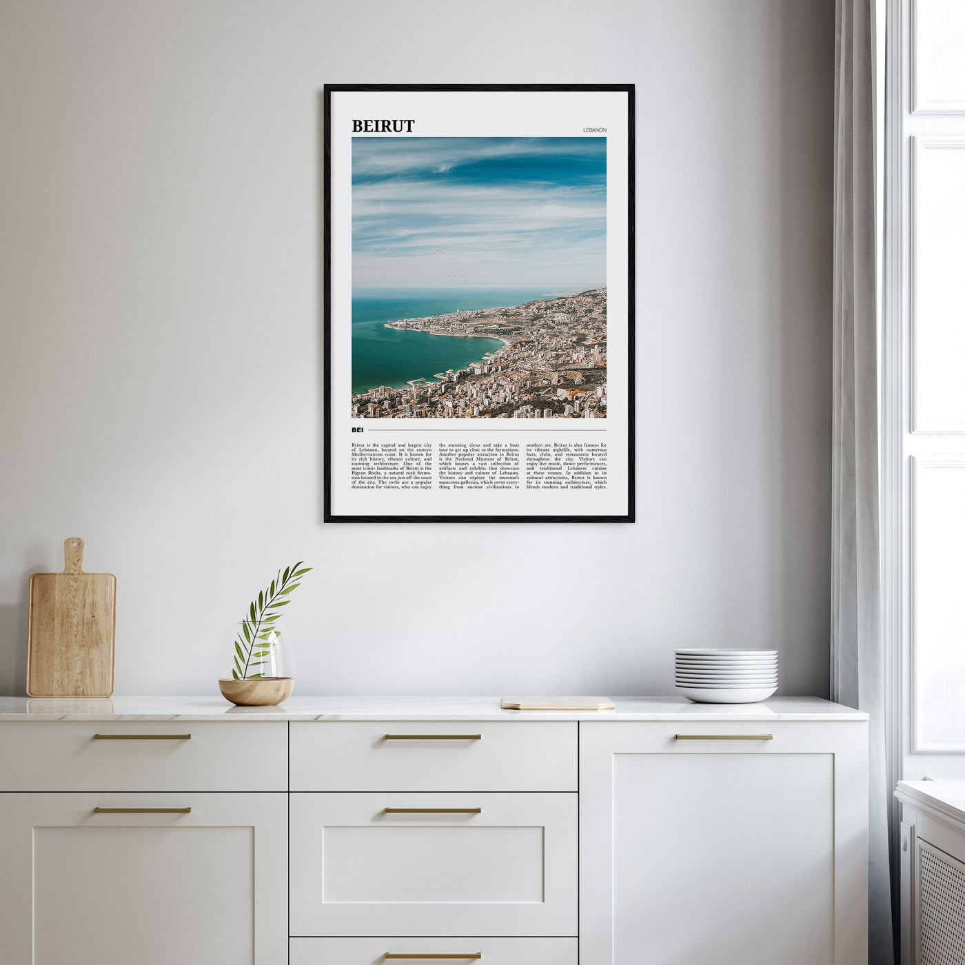 Beirut Travel Color Poster