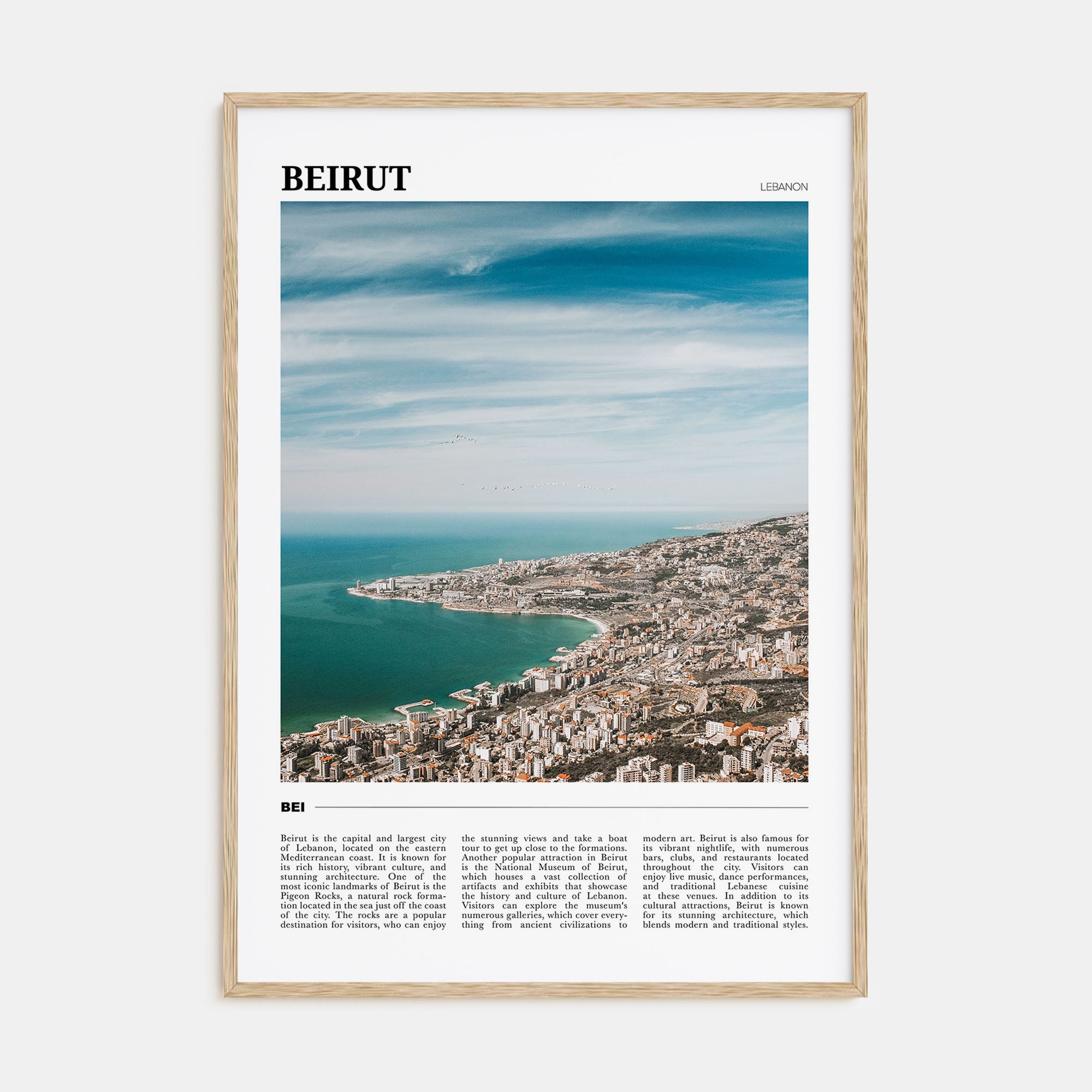 Beirut Travel Color Poster