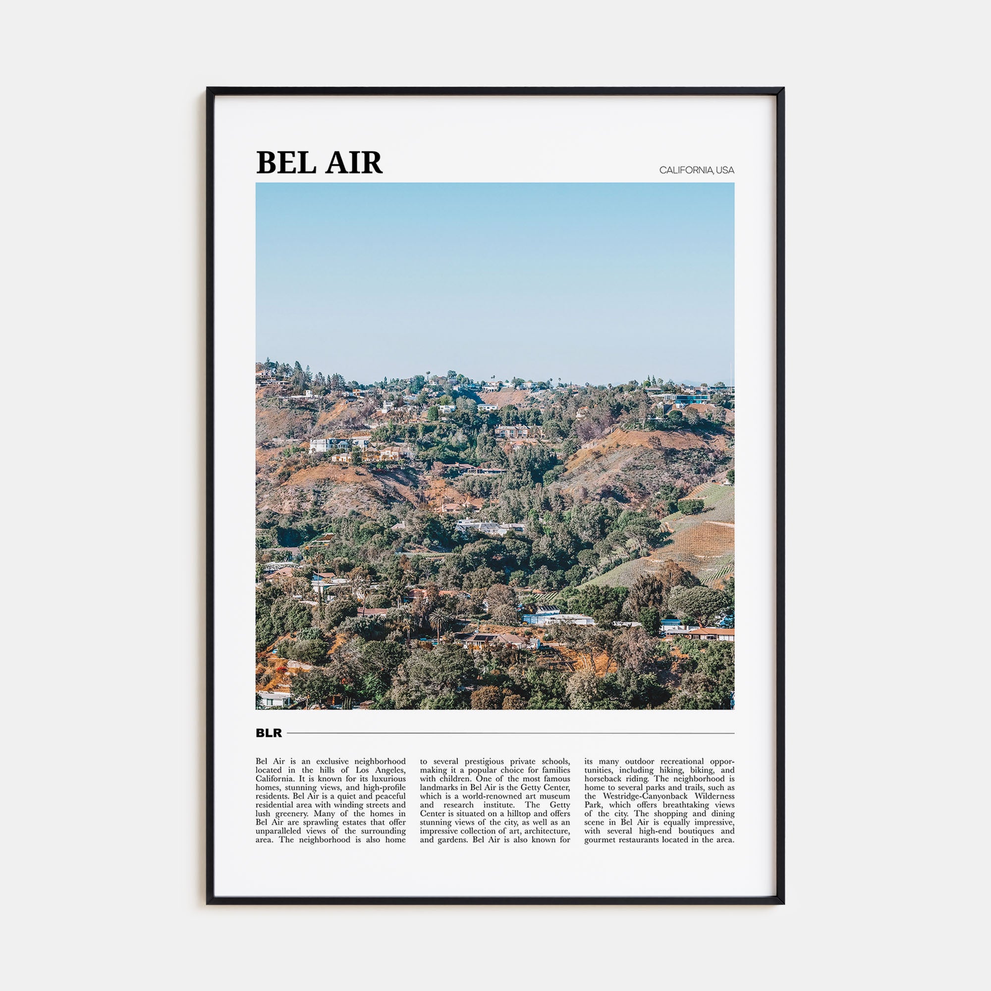 Bel Air Travel Color Poster