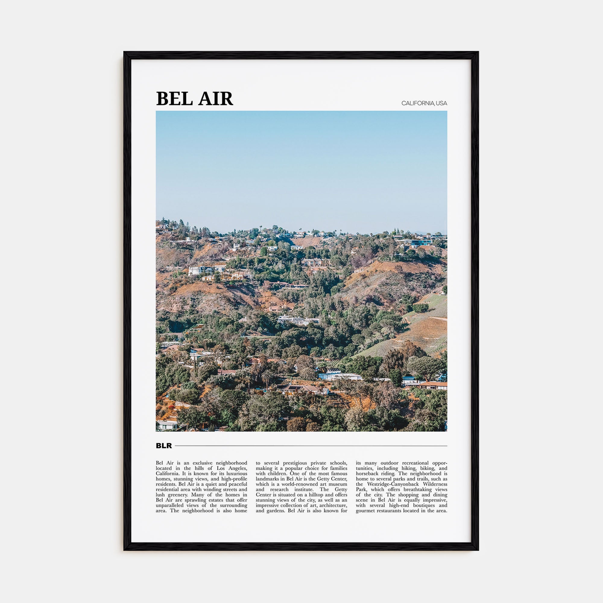 Bel Air Travel Color Poster