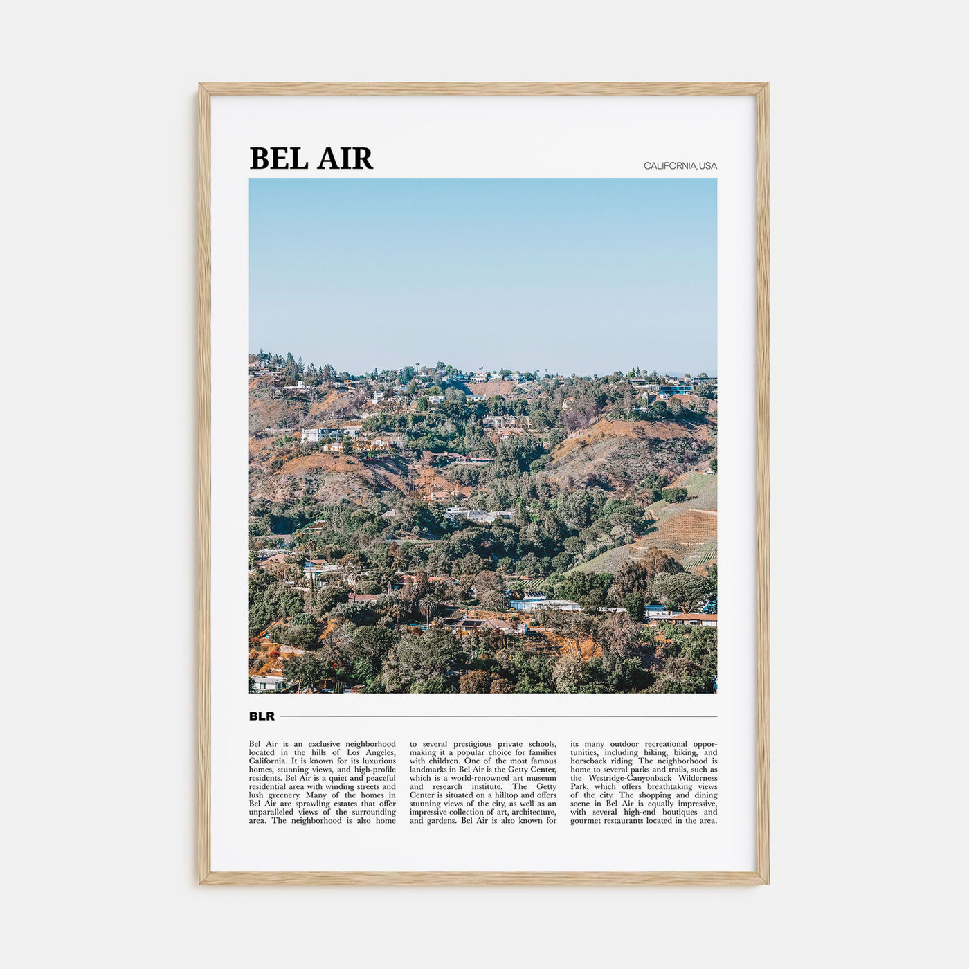 Bel Air Travel Color Poster