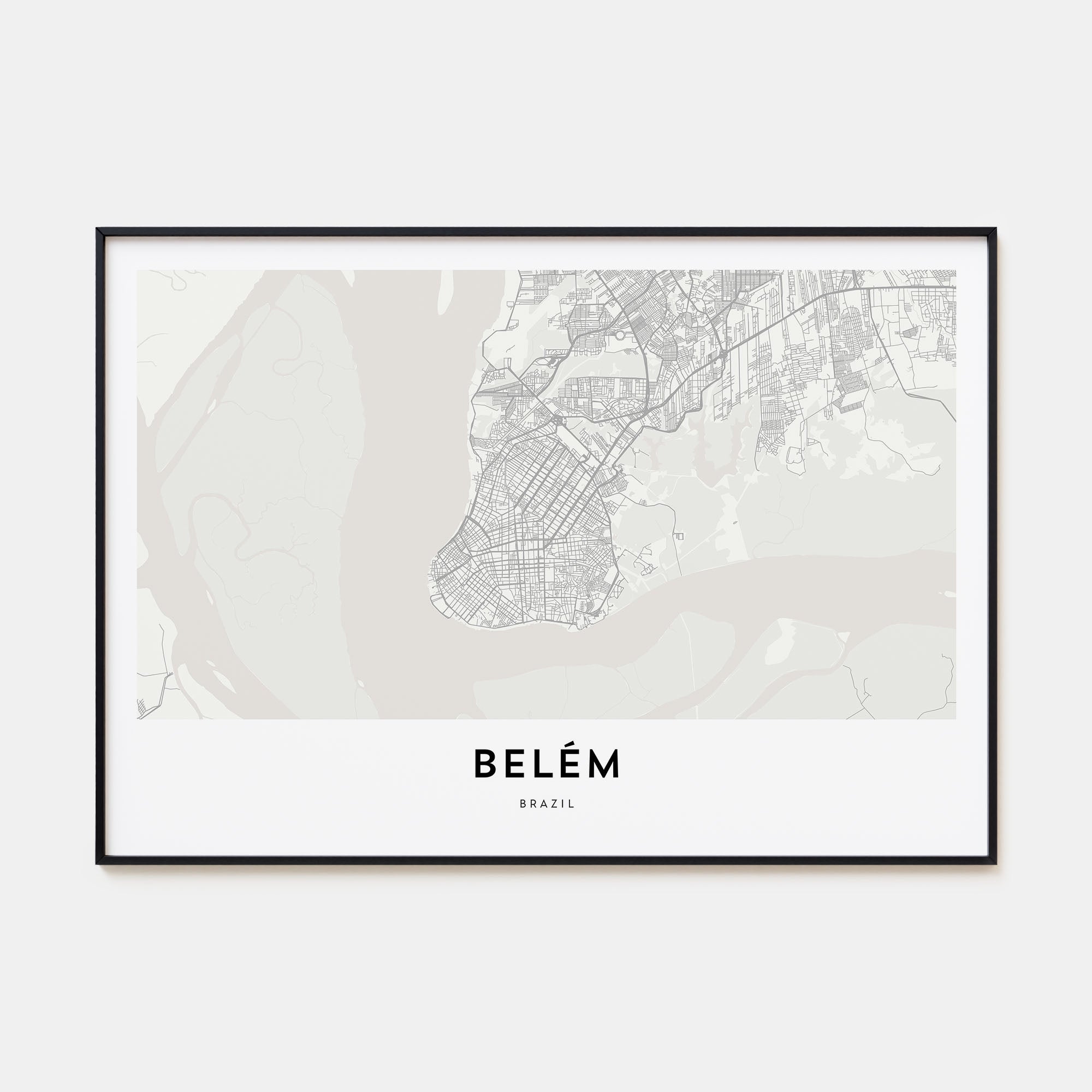 Belém Map Landscape Poster