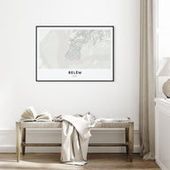 Belém Map Landscape Poster