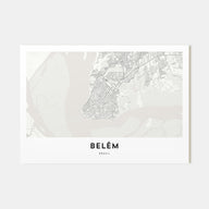 Belém Map Landscape Poster