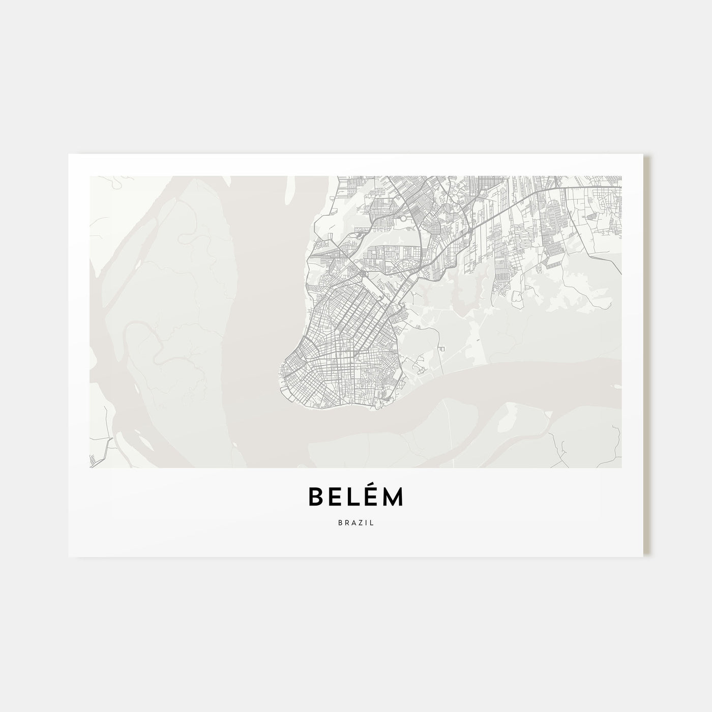 Belém Map Landscape Poster