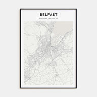 Belfast Map Portrait Poster