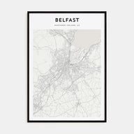 Belfast Map Portrait Poster