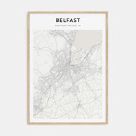 Belfast Map Portrait Poster