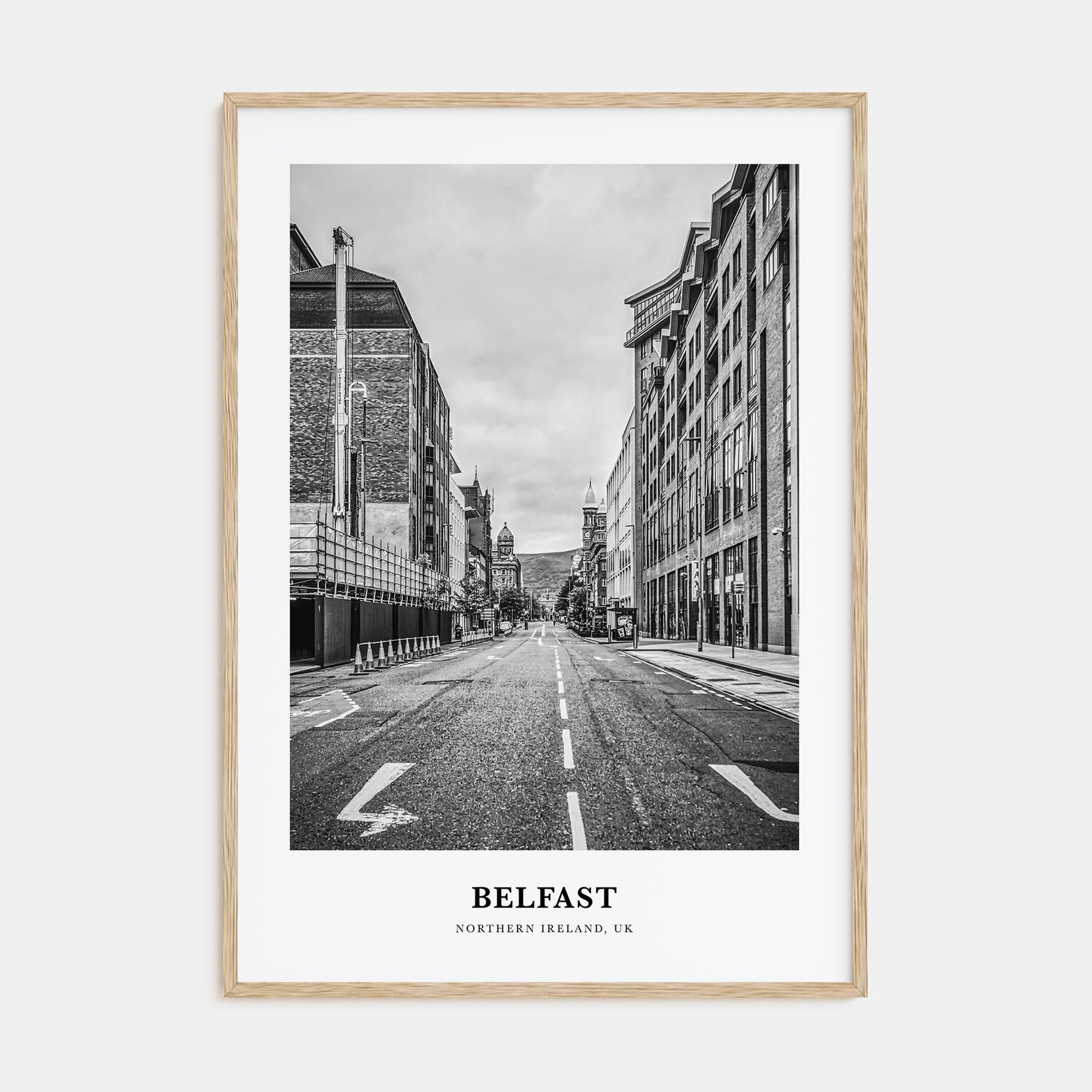 Belfast Portrait B&W Poster