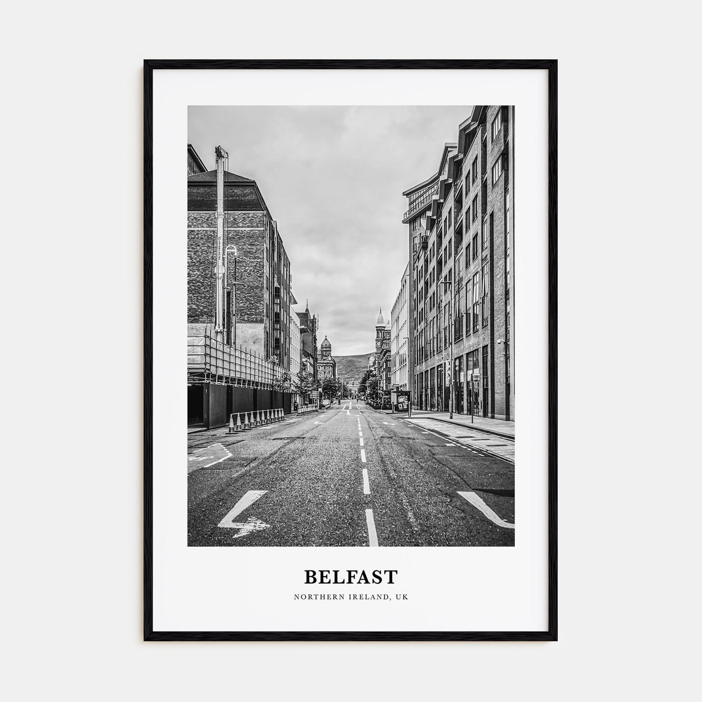 Belfast Portrait B&W Poster