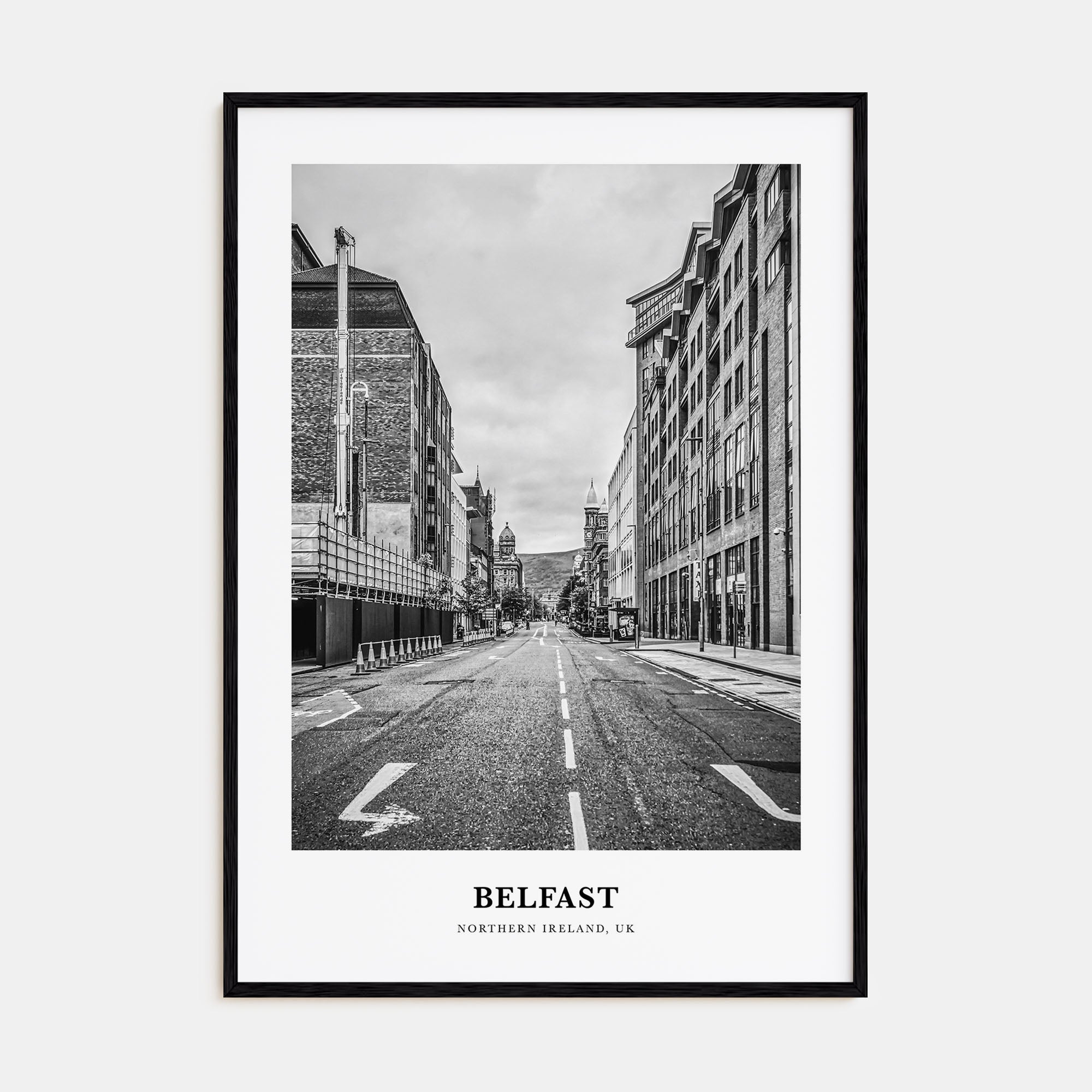 Belfast Portrait B&W Poster