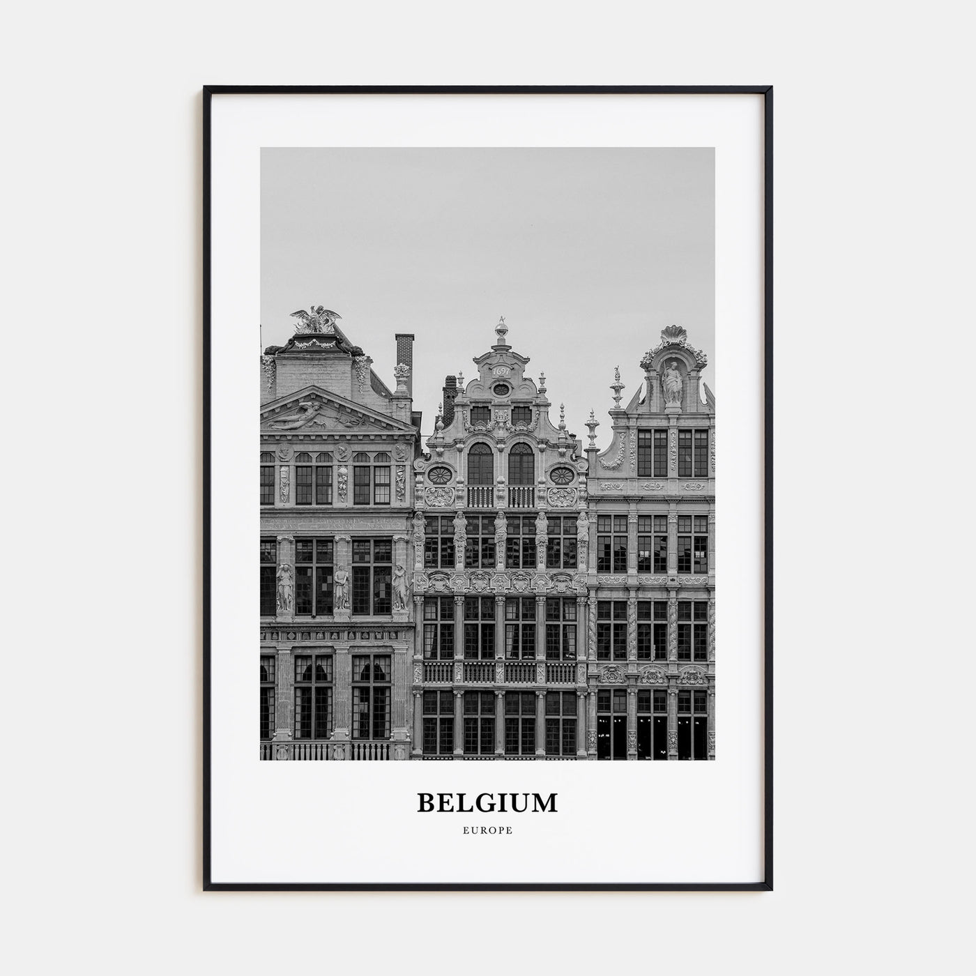 Belgium Portrait B&W No 1 Poster