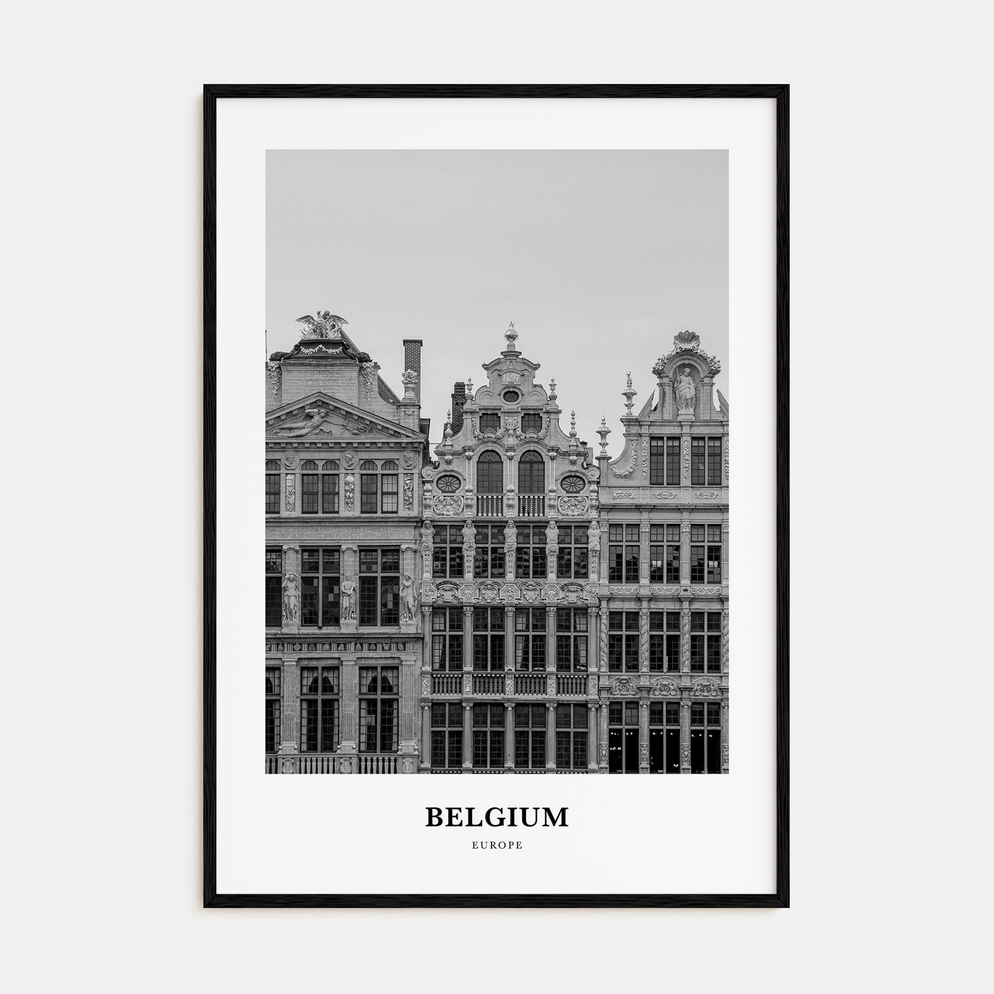 Belgium Portrait B&W No 1 Poster