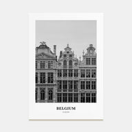 Belgium Portrait B&W No 1 Poster
