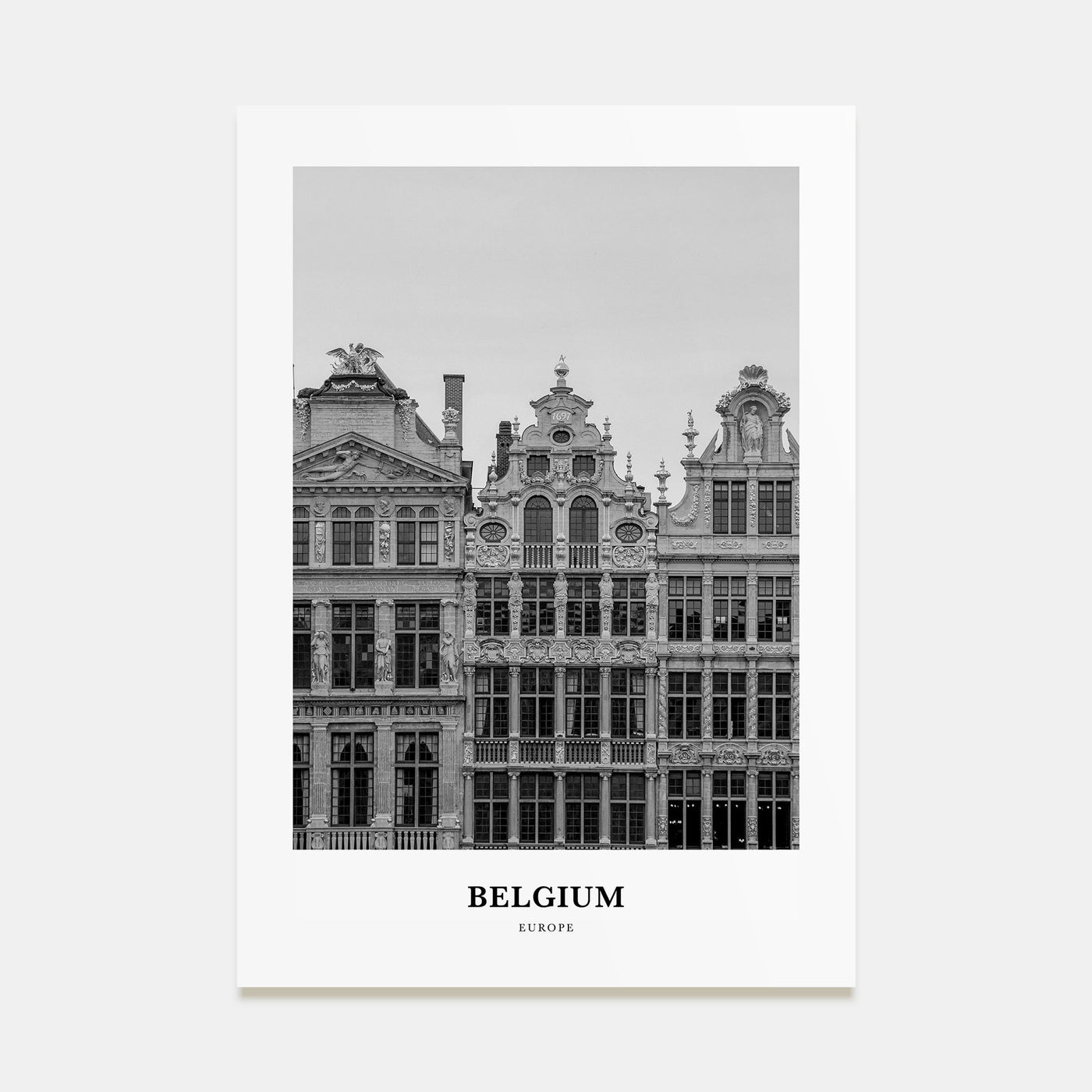 Belgium Portrait B&W No 1 Poster