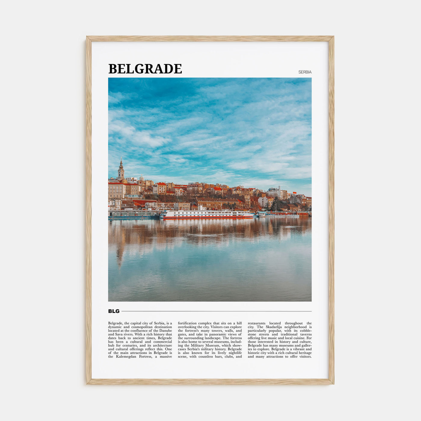 Belgrade Travel Color Poster