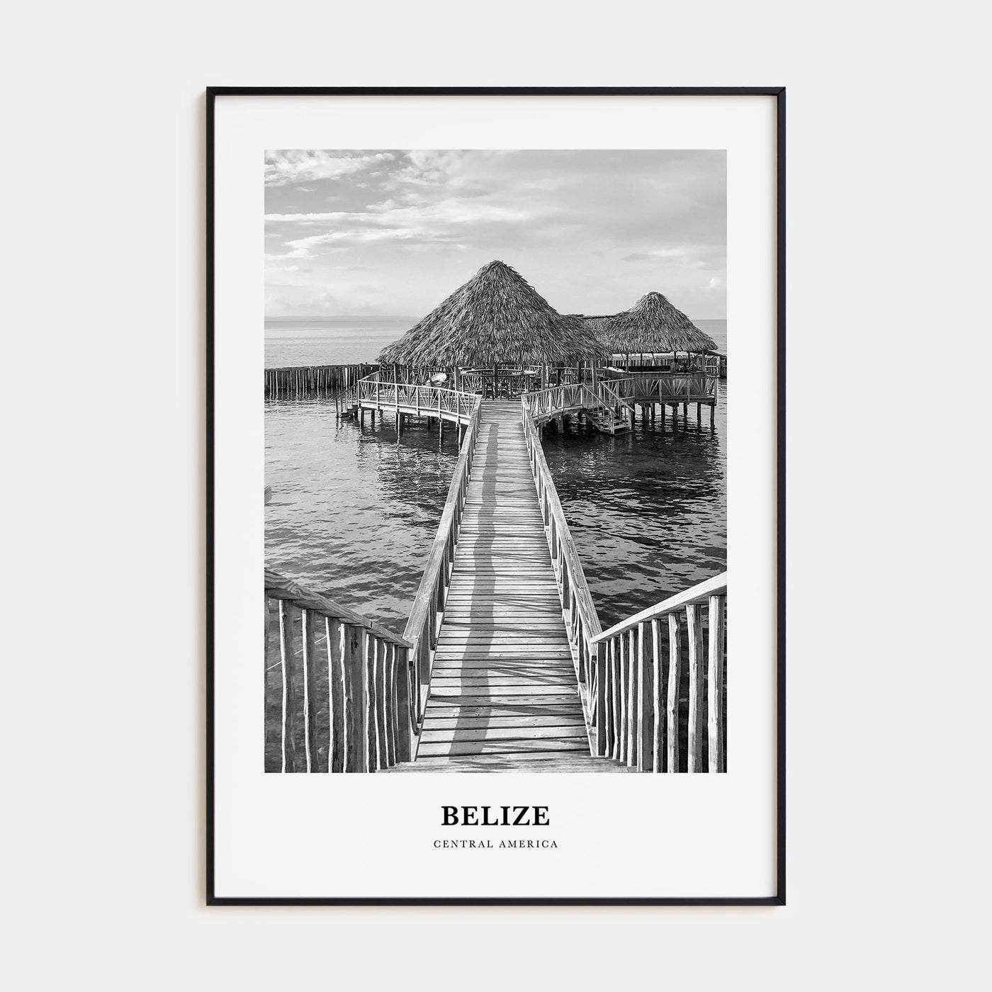 Belize Portrait B&W Poster
