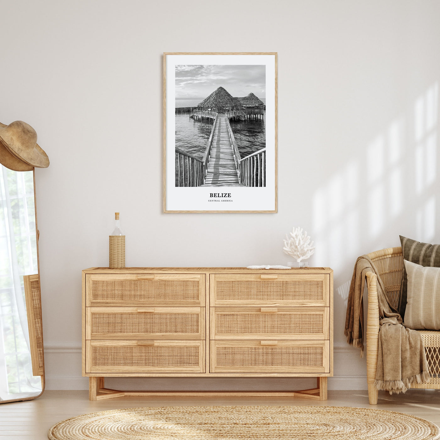 Belize Portrait B&W Poster