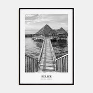 Belize Portrait B&W Poster