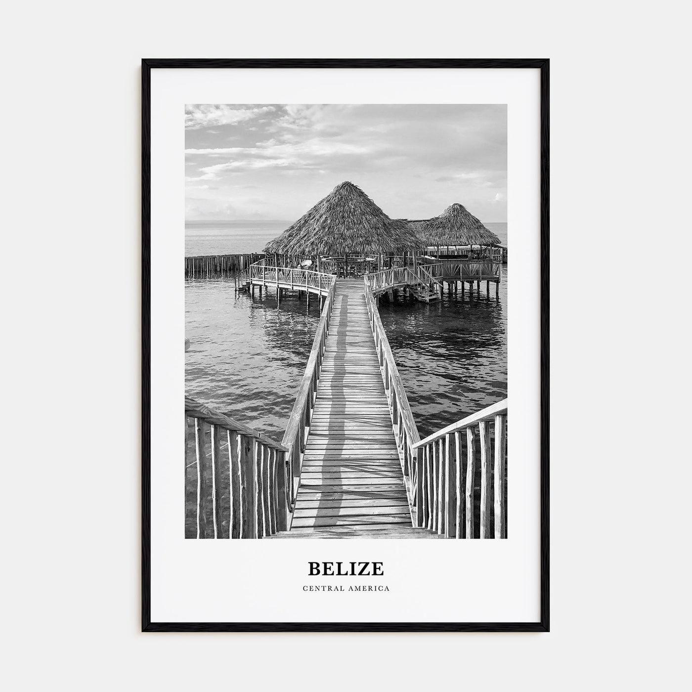 Belize Portrait B&W Poster