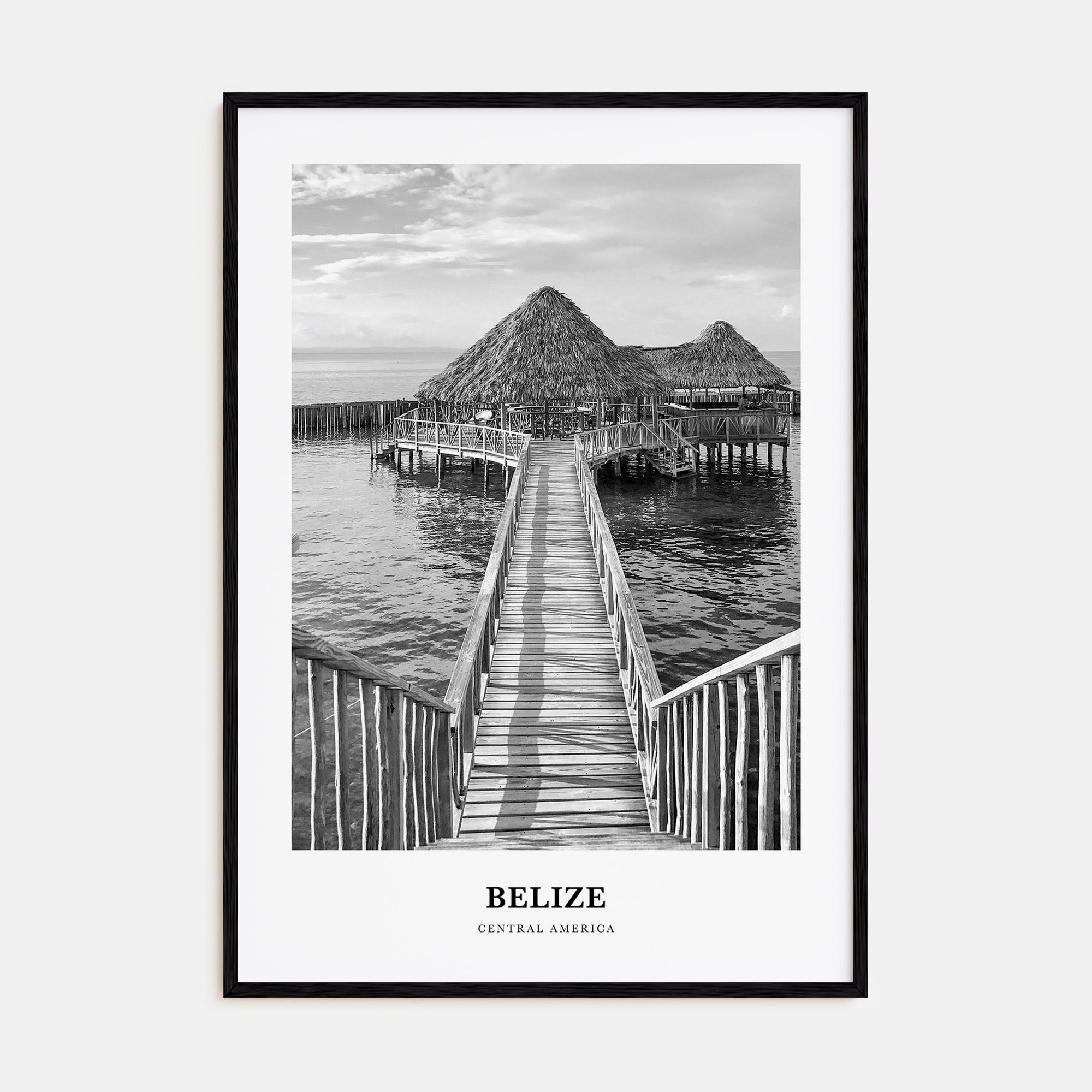 Belize Portrait B&W Poster