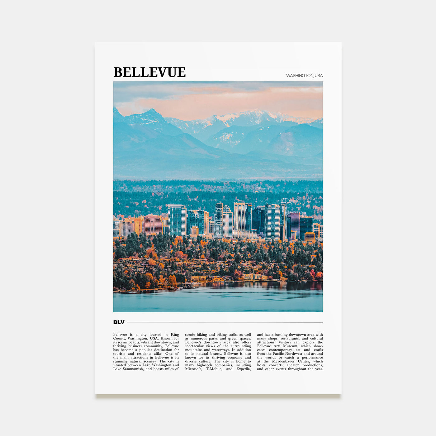 Bellevue Travel Color Poster